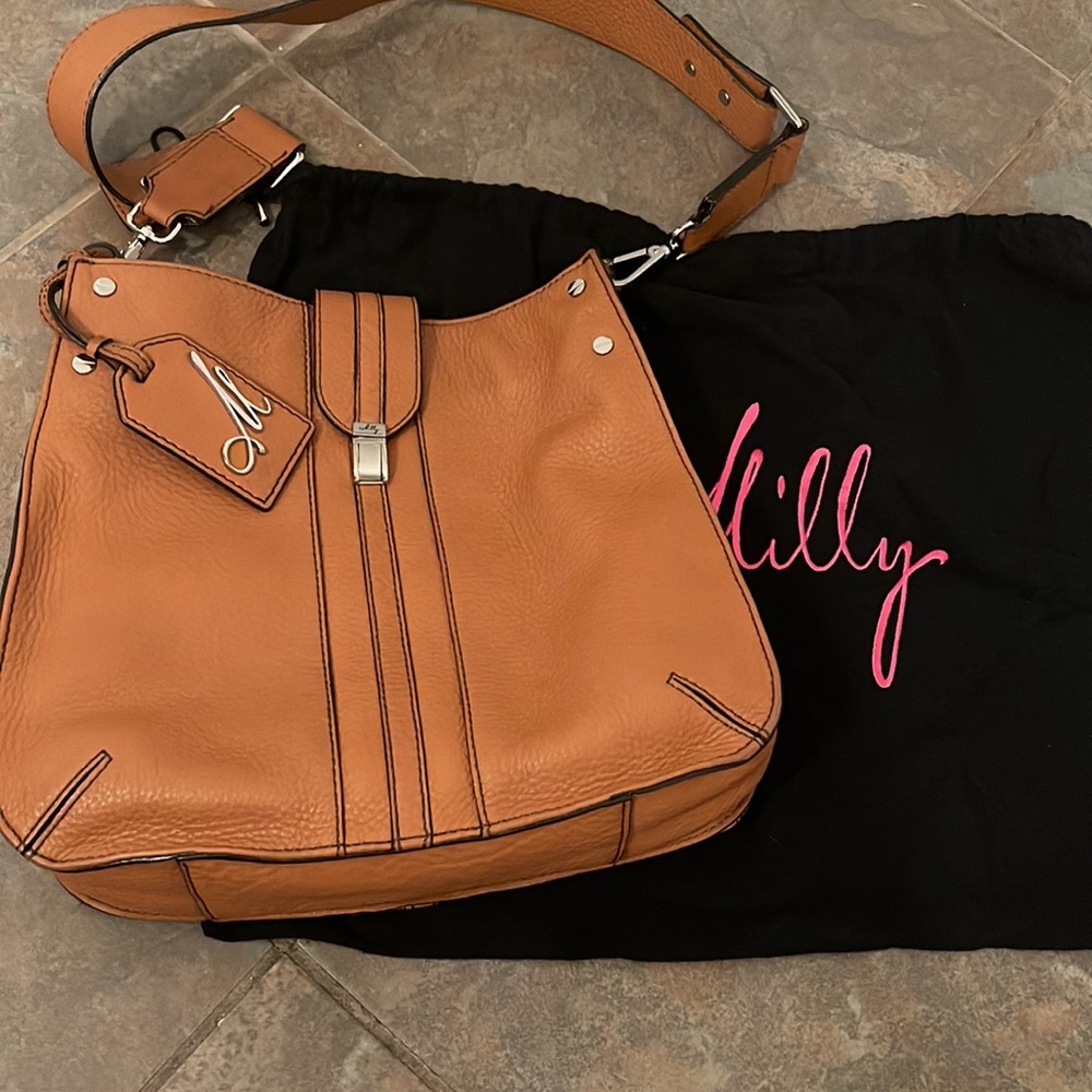 New Milly leather shoulder bag